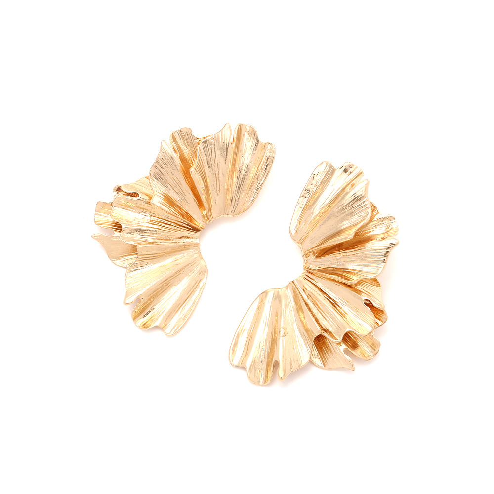 36g Weight Gold Plated Plating Material Ear Studs Classification 1 Pair Quantity Daily Occasion Vacation Leaf Flower Alloy Plating Gold Plated Women's Ear Studs