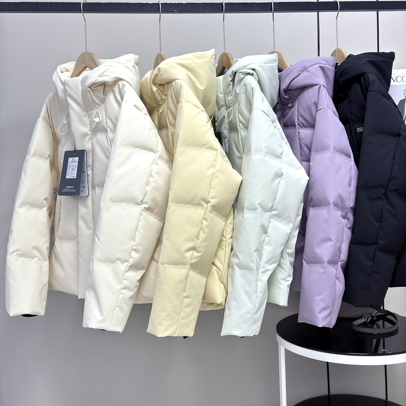 High-Quality Goods! Banana's ~ Hooded Windproof and Anti-Drilling Velvet 90 White Duck down Thickeneded Warm Bread down Jacket