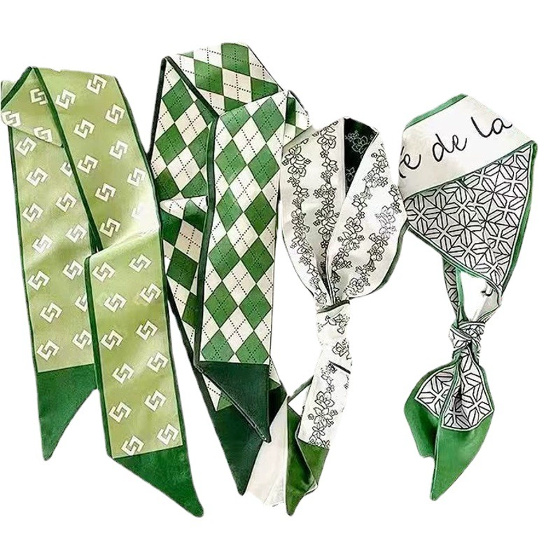 Зеленый Праздник середины осени Подарочная коробка с ручным подарком шелковый шарф тканая лента для волос лента многофункциональная лента-бант аксессуары для волос прямые продажи с фабрики