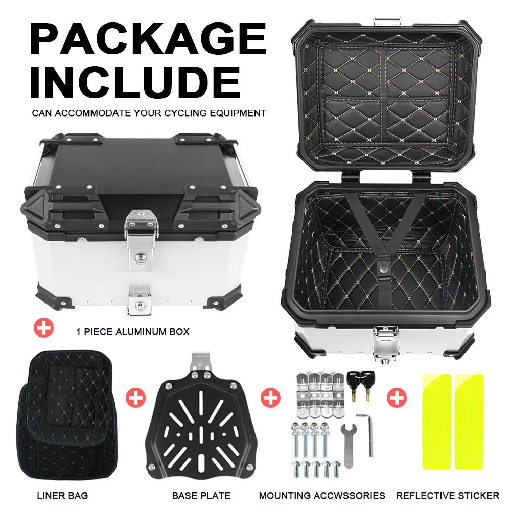 Universal 28L/32L/36L/45L/55L/65L/80L/85L/100L Motorcycle Universal Aluminum Alloy Tail Box