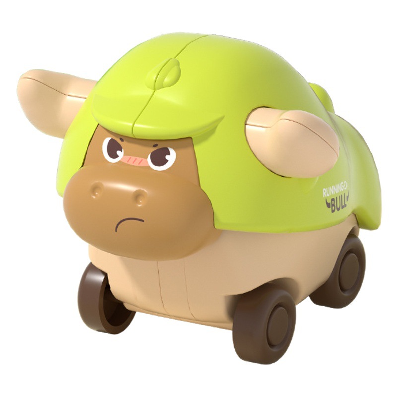 Factory supply pressing inertia calf baby cognitive crawling and grasping educational toy car sliding interactive animal car