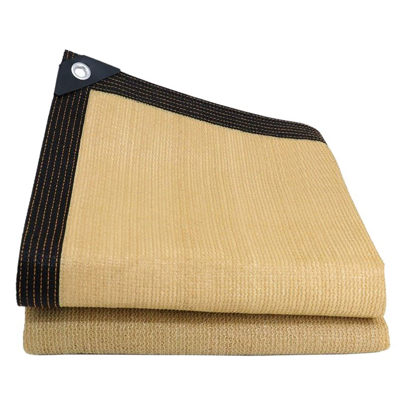 Затеняющая сетка Бежевое шифрование Утолщенный антивозрастной мясистый завод Двор Сад Бытовой уличный Теплоизоляционный солнцезащитный экран