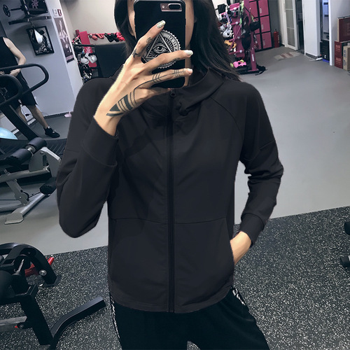 Yoga Wear Hooded Zipper Sport Coat Loose Casual Jacket Zipper Cardigan Running Fitness Wear Long Sleeve Women 