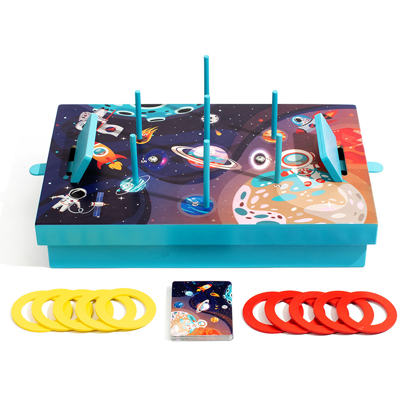 wooden table fighting rings