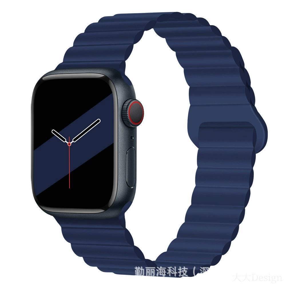 Силиконовый магнитный ремешок для Apple Watch iWatch 10/AppleWatch 9, двухцветный, размеры 38/40/41 & 42/44/45/49 мм