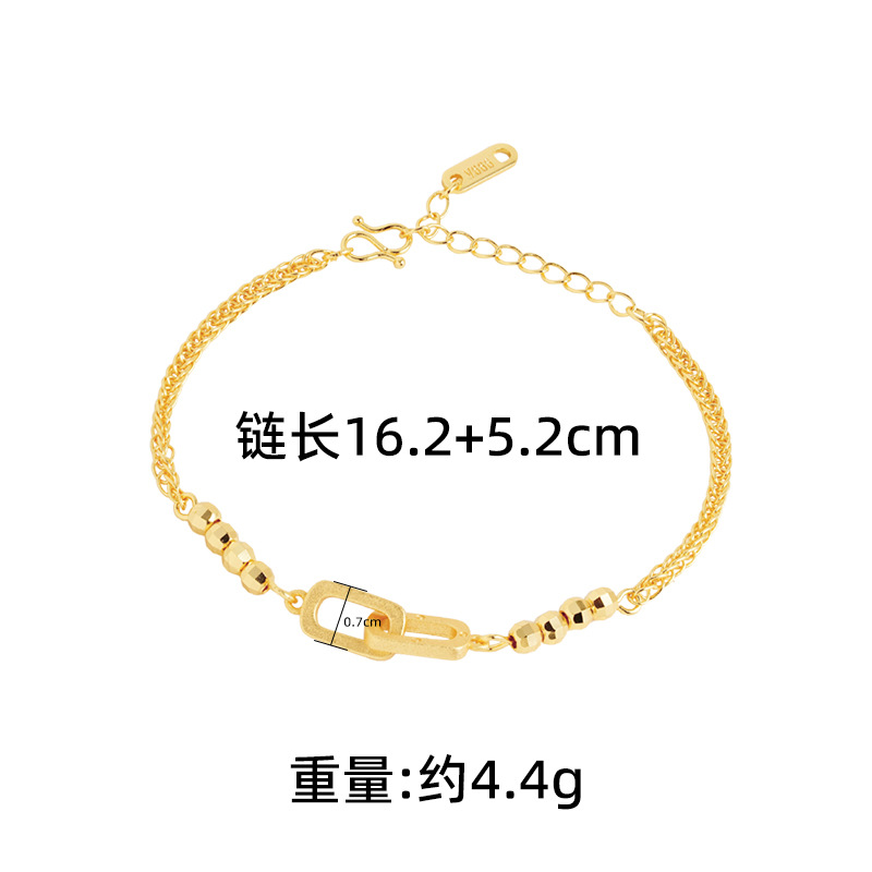 Simple nuevo oro cruz doble hebilla pulsera para las mujeres todo partido joyería de moda fresca Yiwu suministro Pequeño Libro Rojo mismo estilo