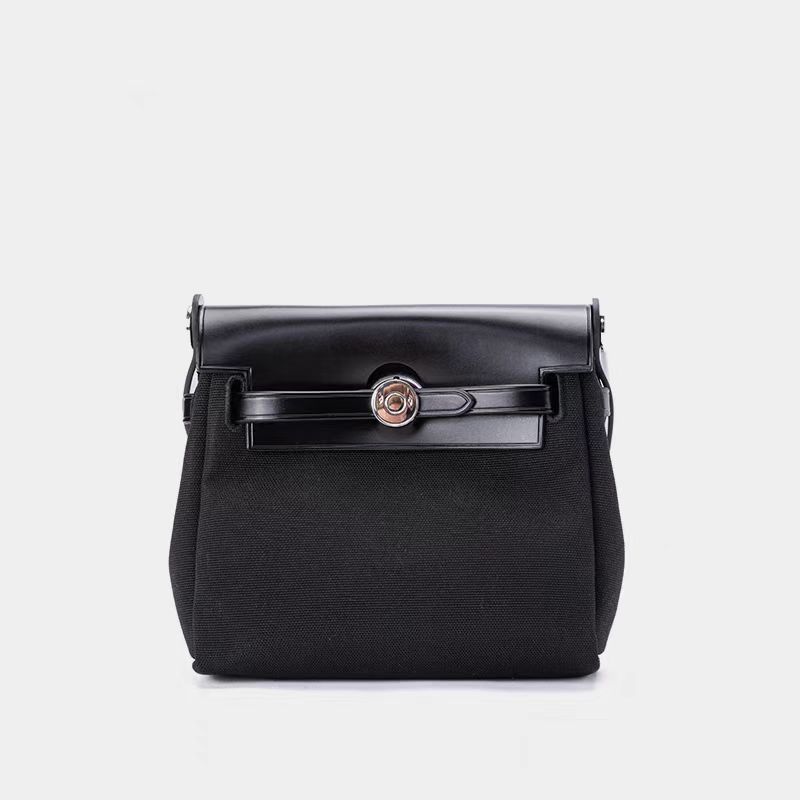 Factory direct imported cowhide canvas mini platinum Kelly bag high quality shoulder messenger handbag