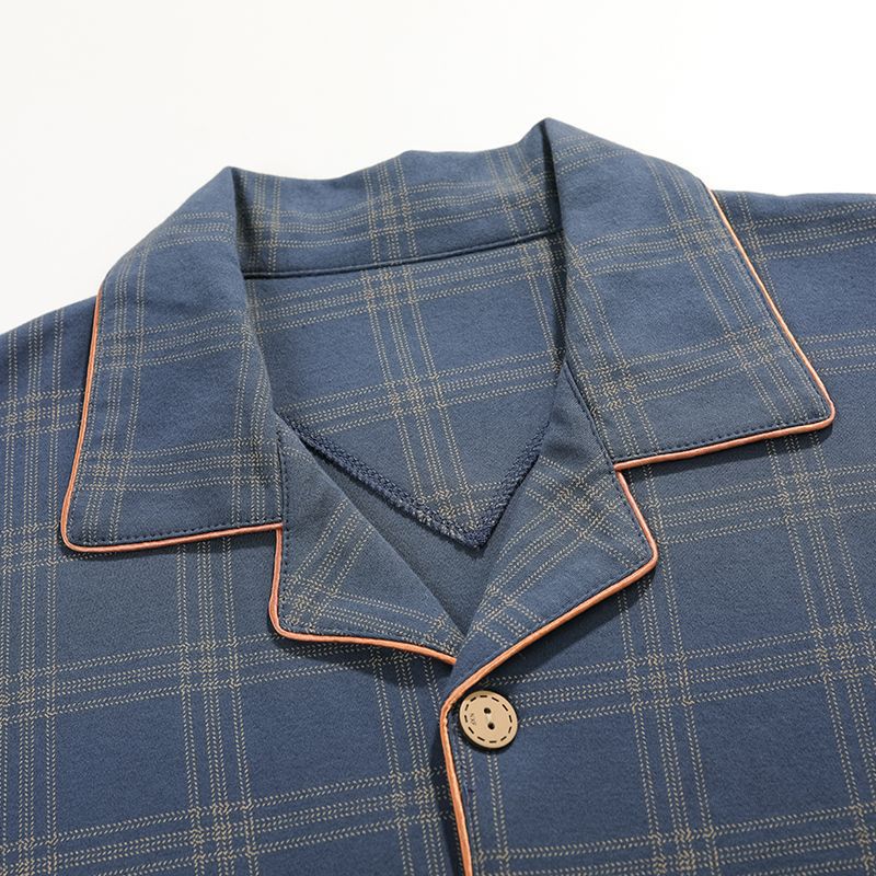 Pijama de hombre algodón de verano pantalones de mangas cortas hombre delgado verano ropa de hogar de tres piezas