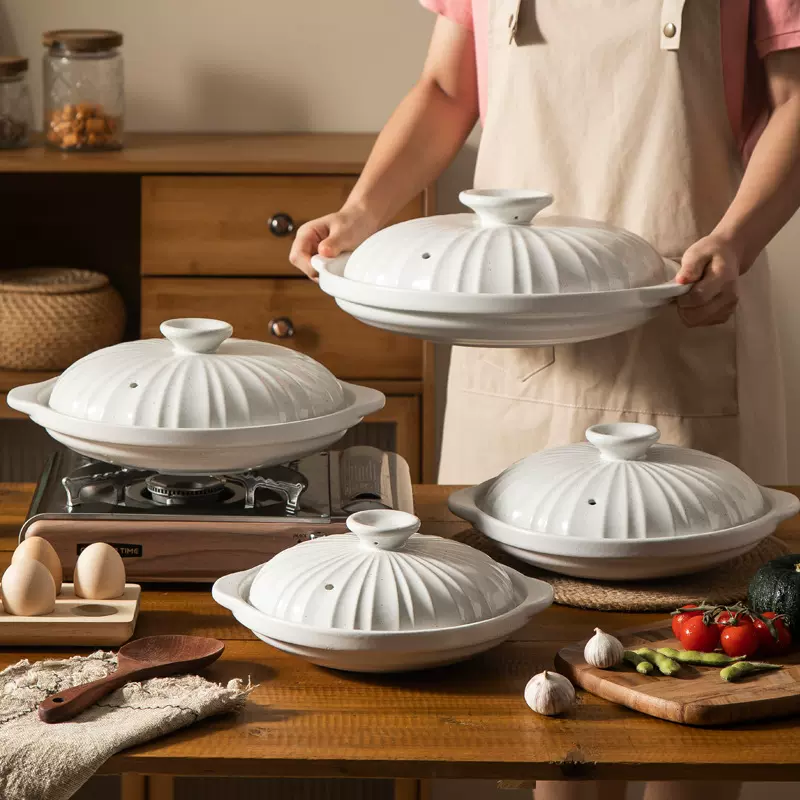 陶瓷砂锅浅口商用批发家用煲仔饭耐高温可燃气酒店饭店大容量浅煲