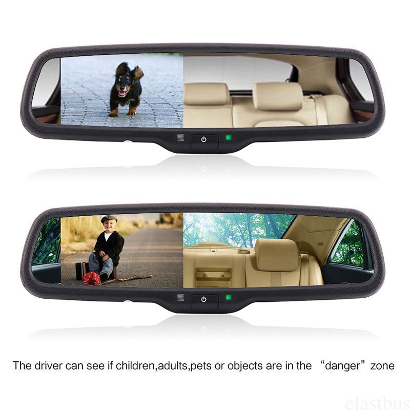 Hd 4.3inch Car Rearview Mirror Monitor + 3-in-1 Parking Radar Sensor Reversing Camera