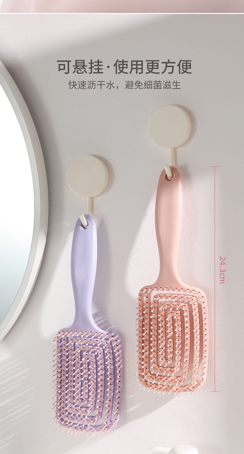 Macaron Curved Scalp Massage Comb Set for Men Volumizing Styling and Curl Shaping 3 Piece Combo overview