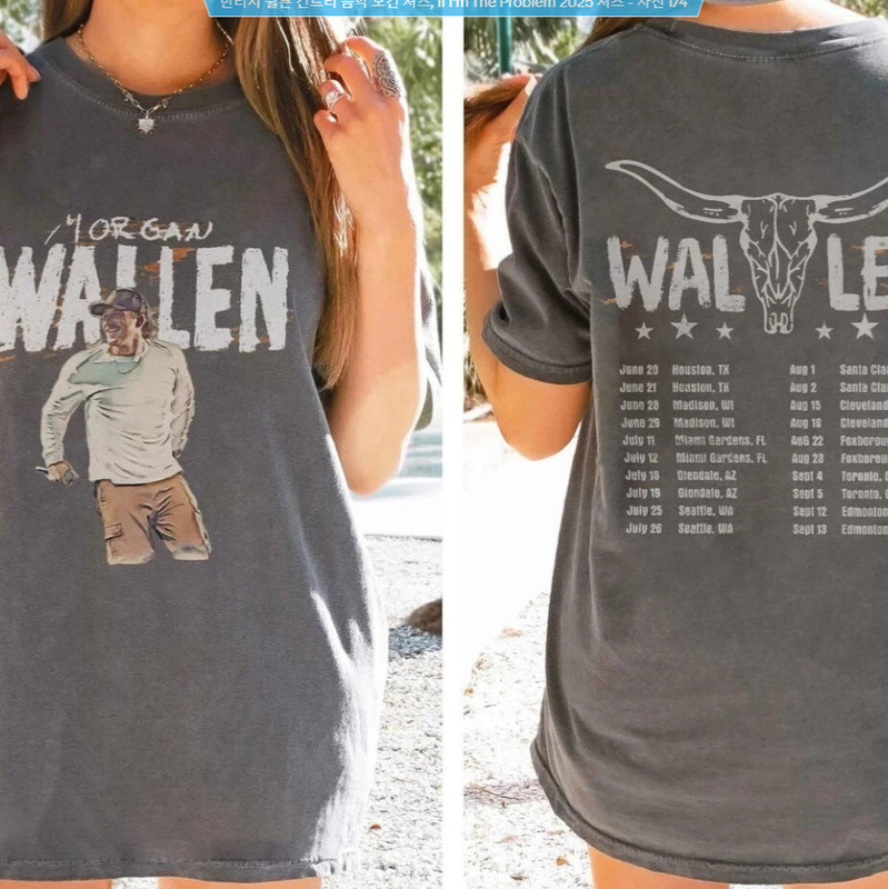 Vintage Warren Country Music T-Shirt Morgan Shirt I'M the Problem Tour 2025 Short Sleeve Top
