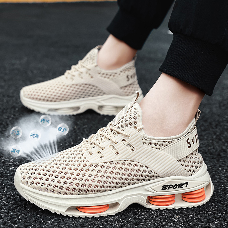 男士凉鞋跨境男鞋夏季新款外穿大网镂空运动休闲青少年洞洞鞋潮流