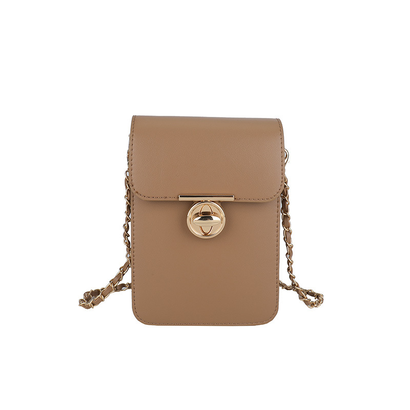Coreana alta sensación vertical bolso de teléfono móvil nicho de diseño retrógrado bolso cuadrado de color sólido bolso de viaje de moda