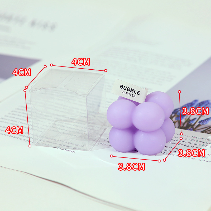 Bubble cube lys håndlavet aromaterapi duftlys gave til hjemmet_voghion.com