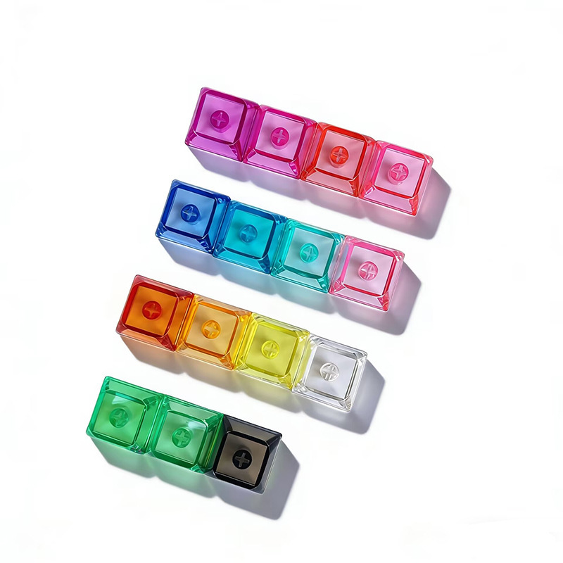 Pc Material High Transparent Xda2 Height 9.3mm Translucent Ball Cap Multi-Color Mechanical Keyboard Mx Cross Chrysanthemum Keycap