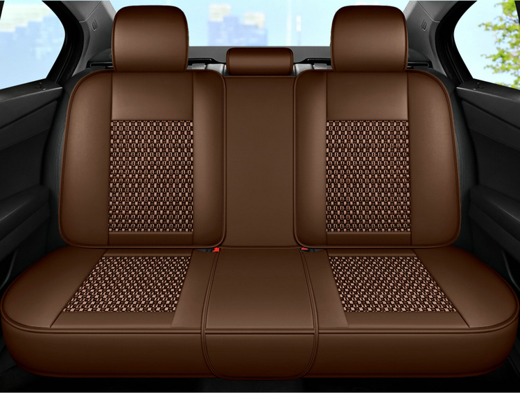2024 new car seat cushion four seasons universal car leather ice silk seat cover summer car seat cover full surround seat cushion