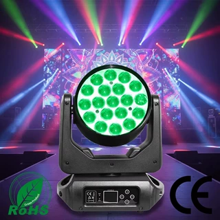 定制批发迷你 19x15W RGBW 4 合 1 LED 蜂眼变焦摇头灯染色舞台灯