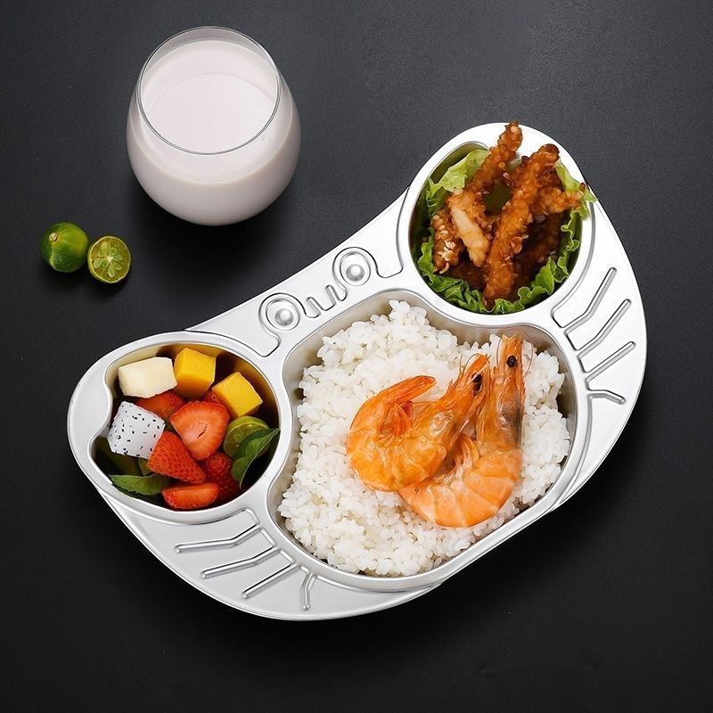 子供用ディナープレート分割 316 かわいい学生プレート家庭用ベビー食事ステンレス鋼幼稚園厚み|undefined