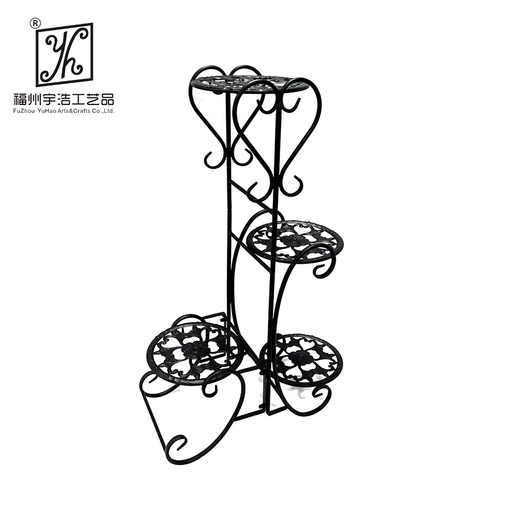 4 阳台户外庭院铁艺圆形花板四层花架.jpg
