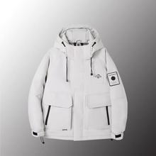 鸭鸭2025冬季新款加厚棉衣男士休闲冲锋衣棉服潮牌工装夹克外套男