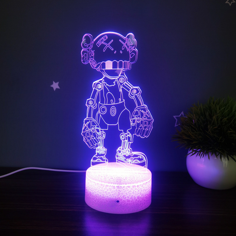 潮流玩具暴力熊周邊擺件小夜燈臥室桌面照明裝飾燈送朋友生日禮物