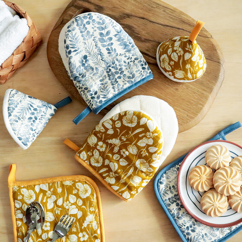 삼각형 냄비 모자 방열 단열 세트 식탁 단열 패드 오븐 전자 레인지 장갑 3 피스 세트