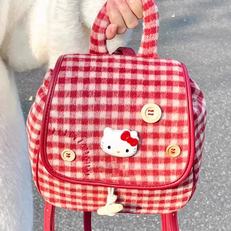 Hello Kitty, ретро-сумка, сумка-рюкзак для демисезона, носимая через плечо