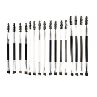 Eyebrow Brush Spiral Brush Single Pack Double-headed Oblique Flat Eyelash Brush Sweeping Eyebrow Thrush Portable Dual-purpose Eyebrow Brush