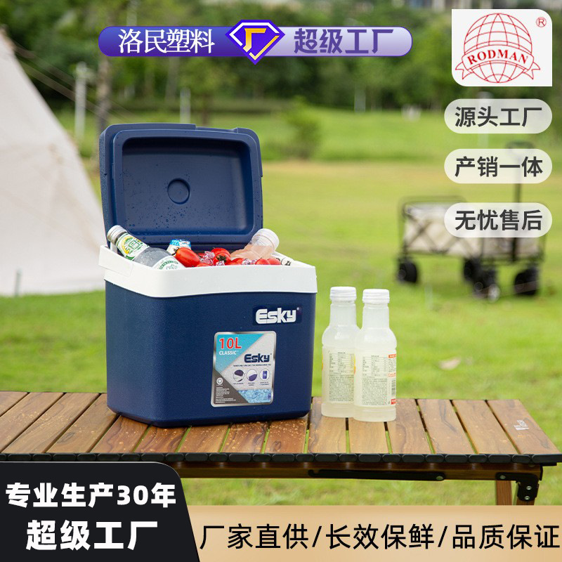 ESKY10L plástico clásico PU caja de aislamiento refrigerador de bebidas para llevar al aire libre regalo de Año Nuevo caja de regalo de alta calidad