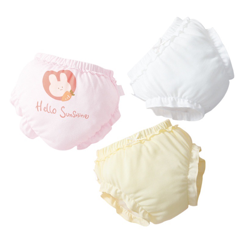 Ropa interior del bebé verano nueva clase una niña de algodón pantalones de pan de niña no clip culo pantalones cortos de la muchacha de los niños ropa interior