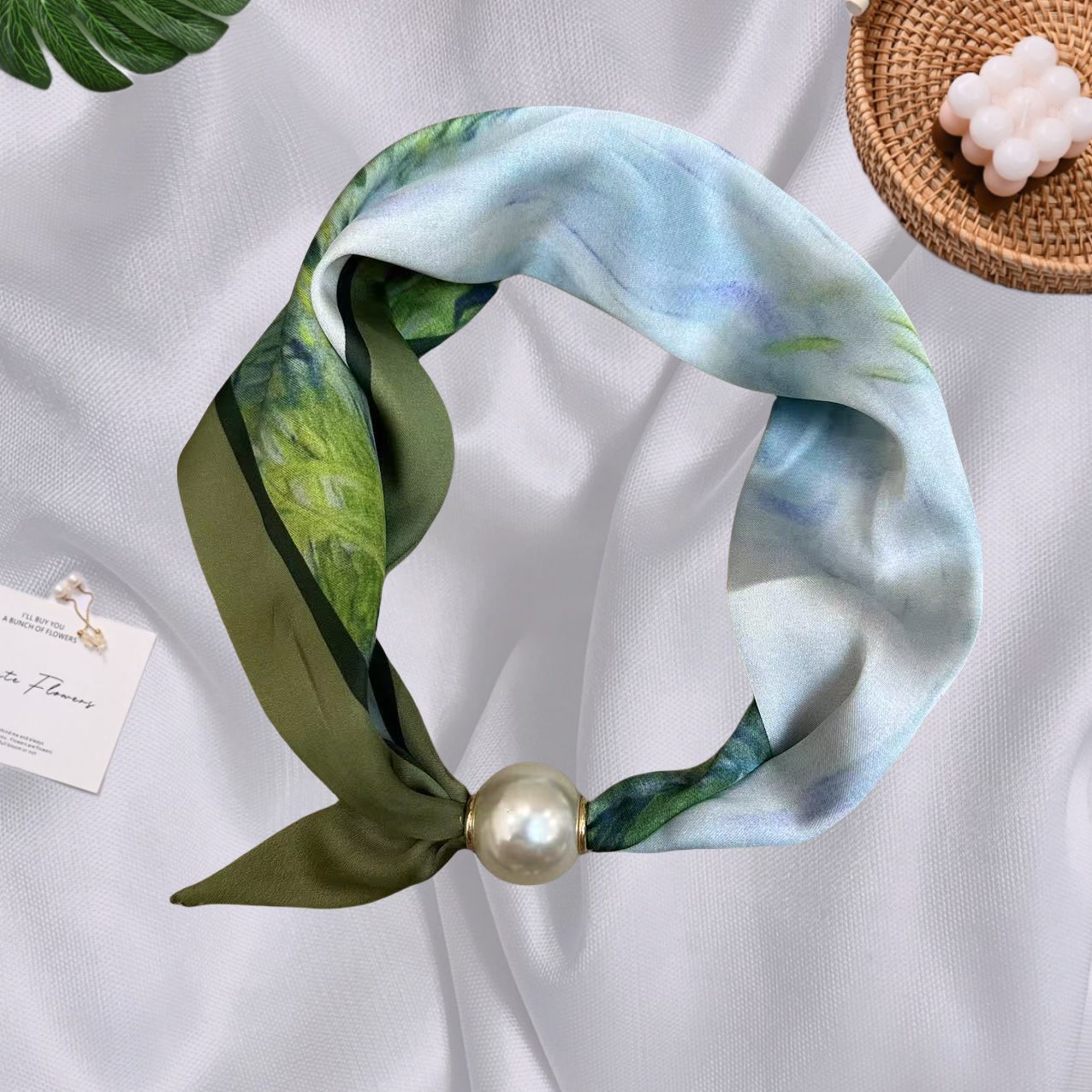 Colar de pérolas de luxo com fecho magnético para mulher_voghion.com