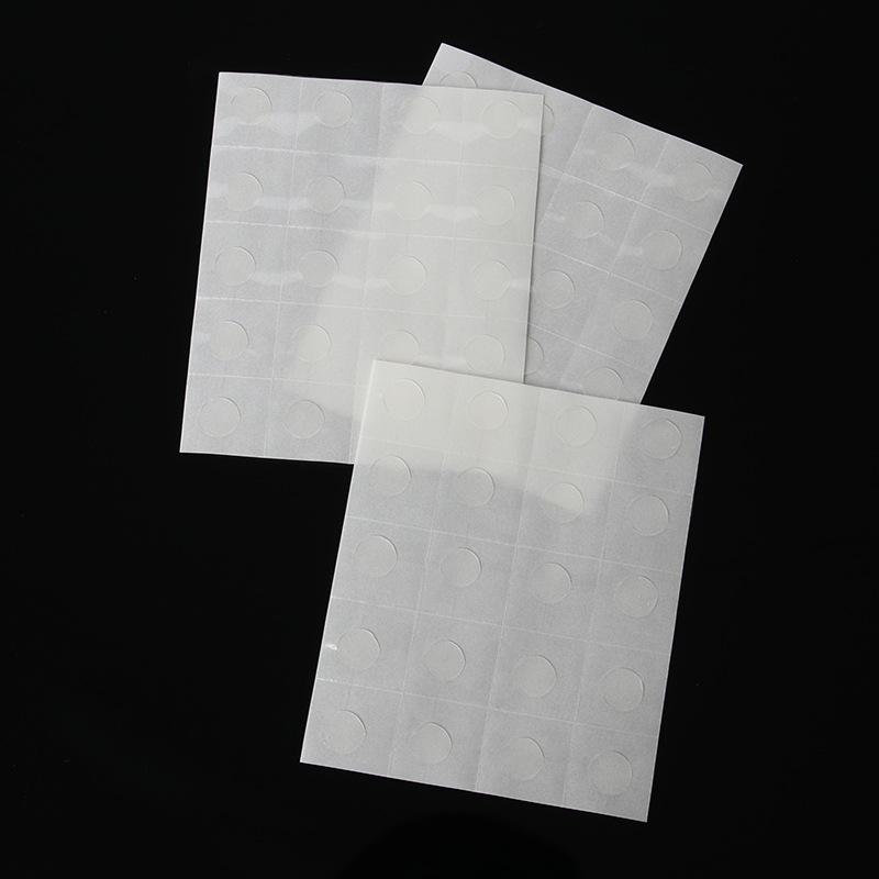 Double-sided dispensing glue for packaging cosmetics and crafts, 12 pieces, 20 pieces each, easy to tear, no trace, removable glue, round dot glue