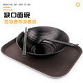密胺仿瓷商用日式拉面碗麻辣烫大碗黑色磨砂加厚塑料汤碗牛肉面碗