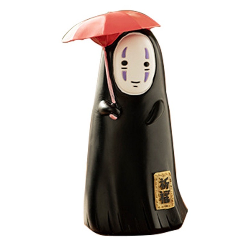 창의적인 얼굴없는 남성 수지 저금통 수호천사 저금통 센과 치히로의 행방 불명 저금통 장식품 학생 선물