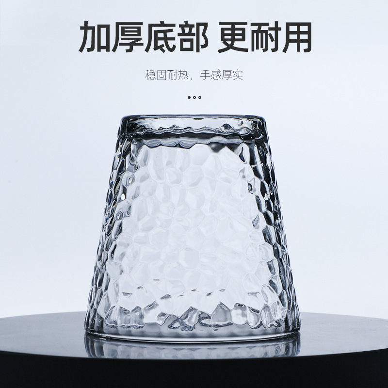 家用水杯透明情侣玻璃杯高款大容量茶杯高颜值厨房餐厅饮料杯子|undefined