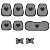 Black love--nine-piece set (2 headrests)