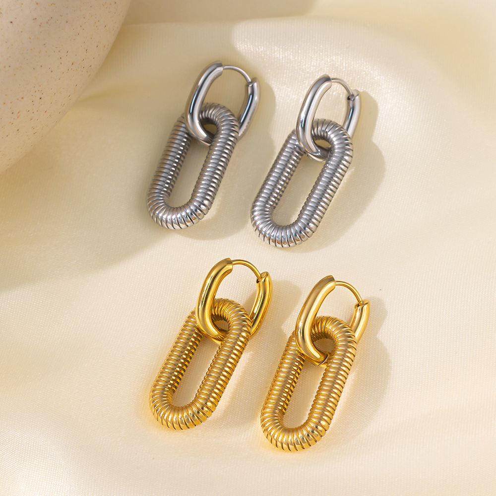 brand earrings stainless steel