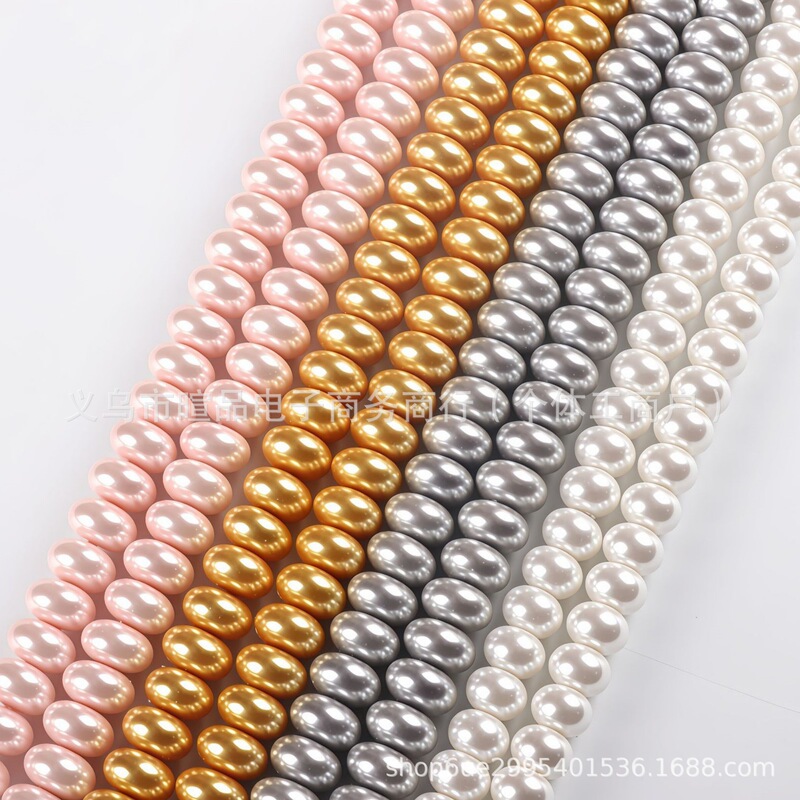 Direct from the manufacturer: 3X5mm abacus beads, flat beads, high-quality Swarovski imitation pearls, DIY jewelry accessories, 40CM cotton thread