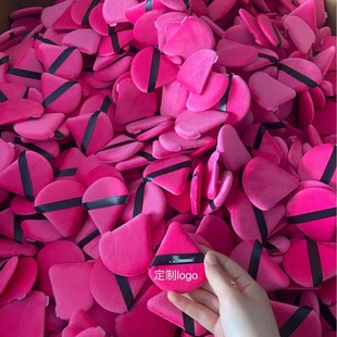 Triangular Suede Powder Puff Fan-Shaped Loose Powder Puff Makeup Sponge Wet and Dry Beauty Tools Factory Direct Sales Wholesale