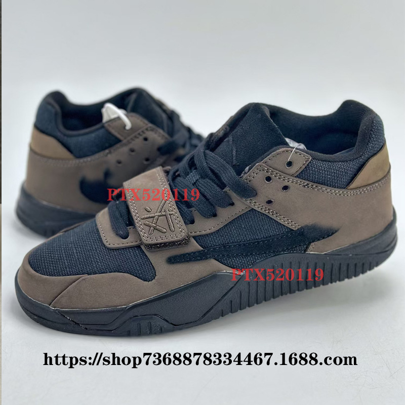 Zapatos Putian Cut original puro The Check x Travis Scott zapatillas de baloncesto para hombres y mujeres de marca compartida aj