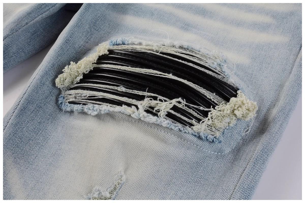 Hip Hop Trendy Ripped Skinny Jeans American Street Style Popular In Europe And America Perfect For A Niche Market Look 2026 Men's Denim_mkmklike.com