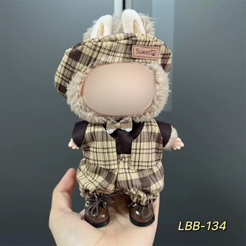 仅衣服适用于17cm拉布布搪胶娃娃毛绒公仔等可穿衣服换装着替套装|undefined