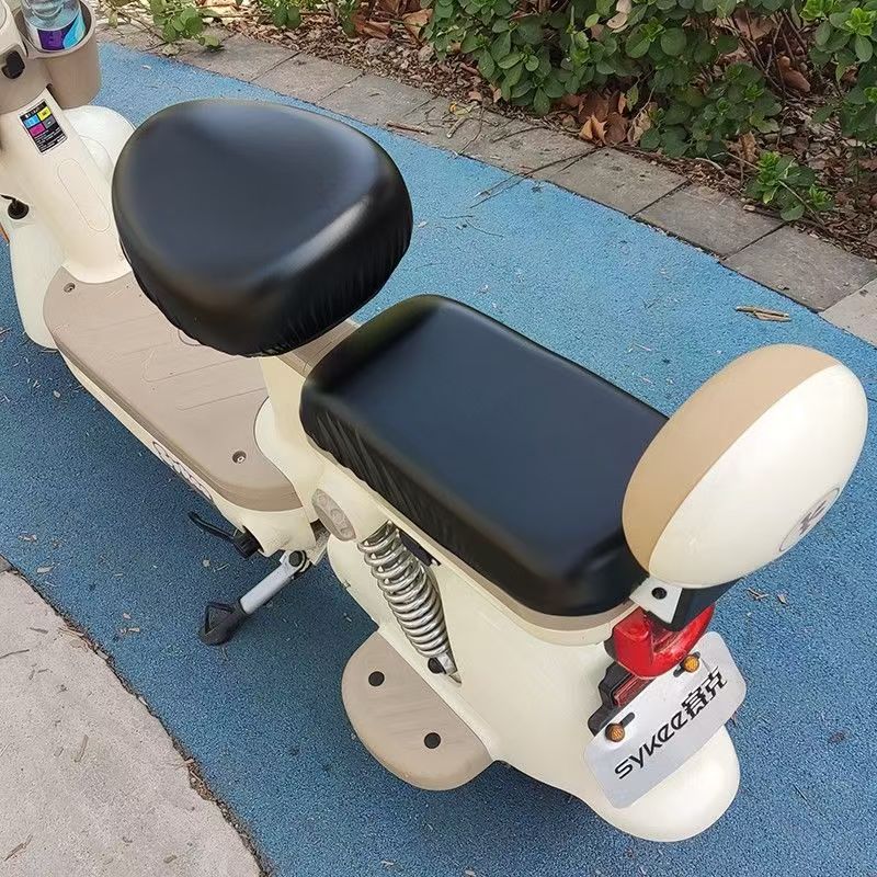 cubierta de cojín de automóvil eléctrico a prueba de agua, protección solar, cuero elástico PU todo incluido, cubierta de asiento de bicicleta eléctrica resistente al desgaste universal para cuatro estaciones