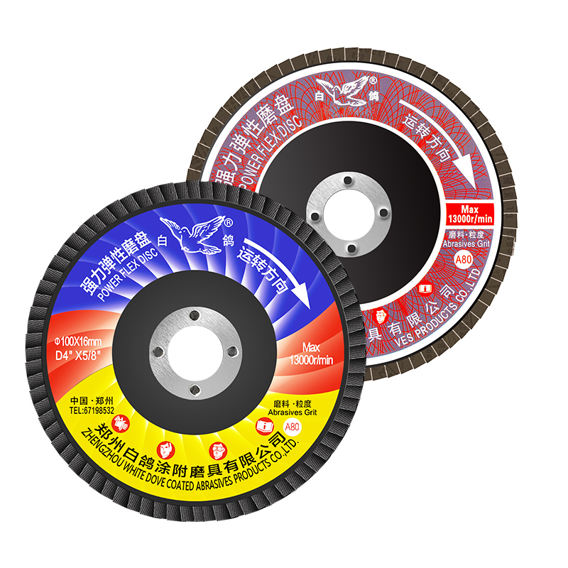 100 * 16 cuchilla de paloma blanca calcinada elástica de molienda de pulido de hoja de pulido de hoja de lija rueda de persiana