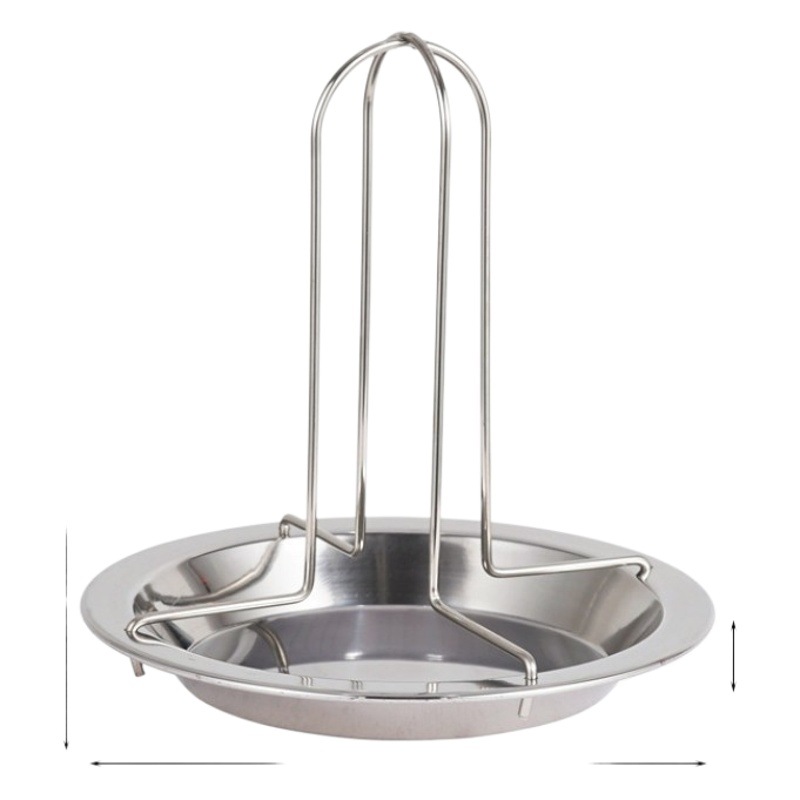 Outdoor camping thickened barbecue grill fork chicken roast chicken rack carbon steel baking non-stick roast chicken plate stainless steel roast chicken plate