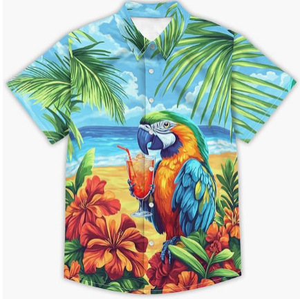 temu 希音 男士短袖四面弹衬衫 舒适百搭上衣翻领衫