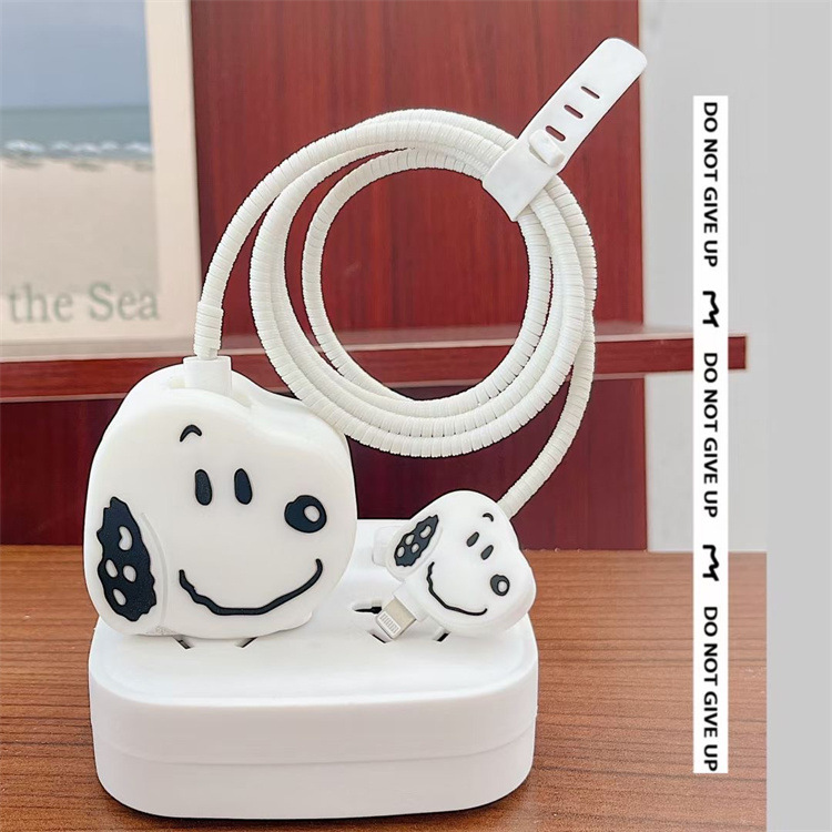 2023 nuevo cargador de dibujos animados cubierta protectora adecuada para Apple carga rápida cabeza 18/20W estándar europeo estándar americano aplicable