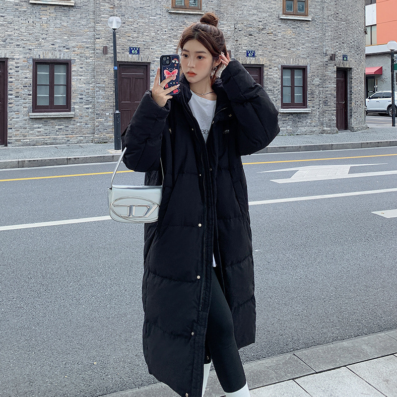 韩版羽绒棉服女冬季新款加厚中长款棉衣外套宽松大码过膝长款棉袄|undefined
