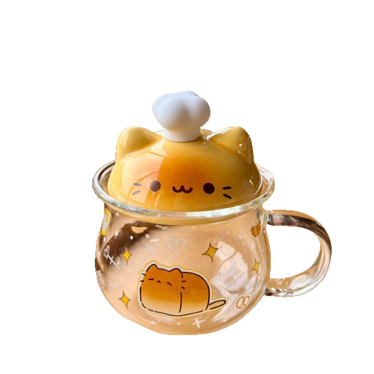 Personalidad creativa lindo gato copa de agua regalo caricatura cariñosa taza de oficina de alto valor facial taza